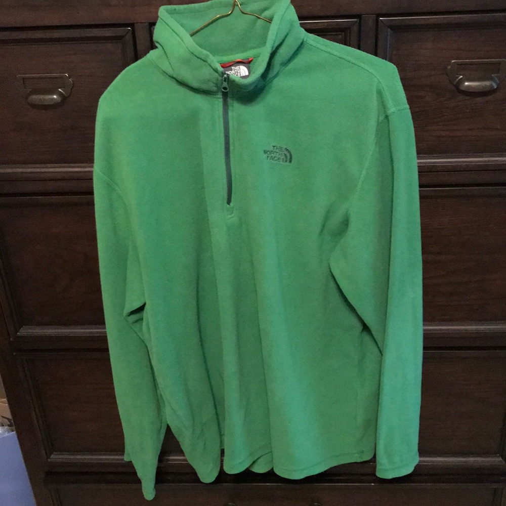 Green NorthFace Half Zip Up
